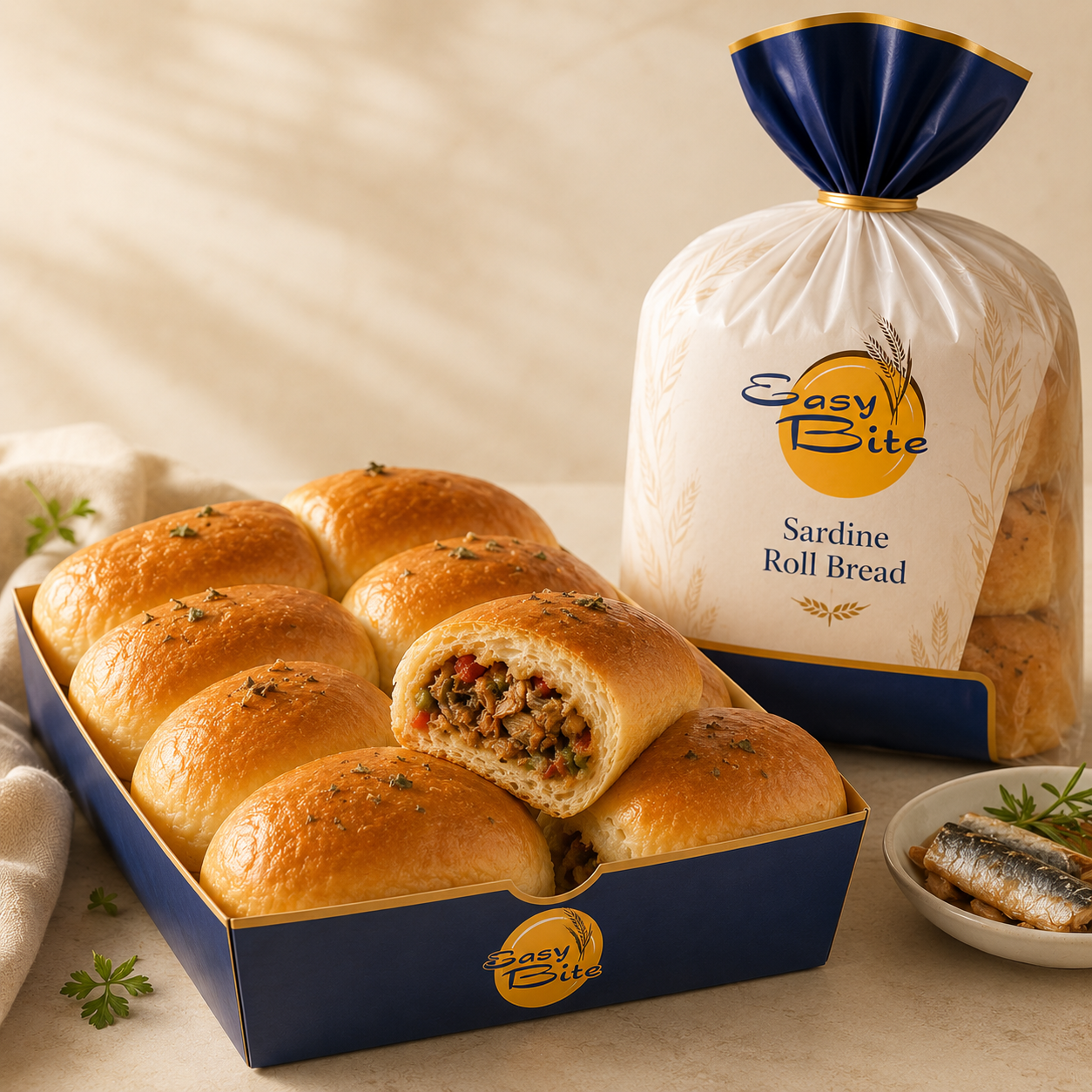 Sardine Roll Bread